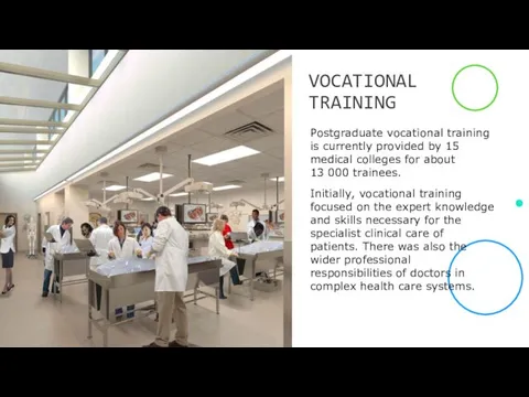 Postgraduate vocational training is currently provided by 15 medical colleges