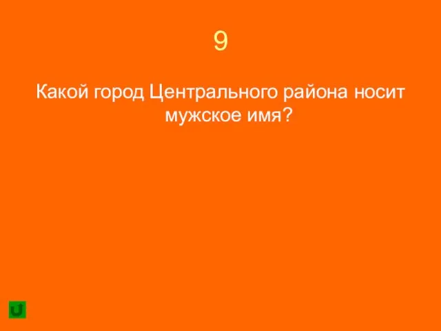 9 Какой город Центрального района носит мужское имя?