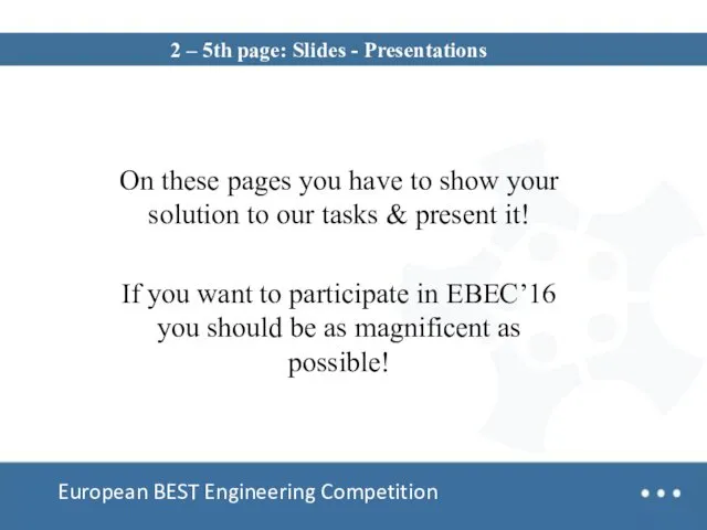 Team Design European BEST Engineering Competition 2 – 5th page: