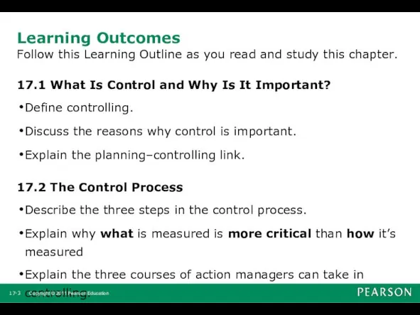 17.1 What Is Control and Why Is It Important? Define