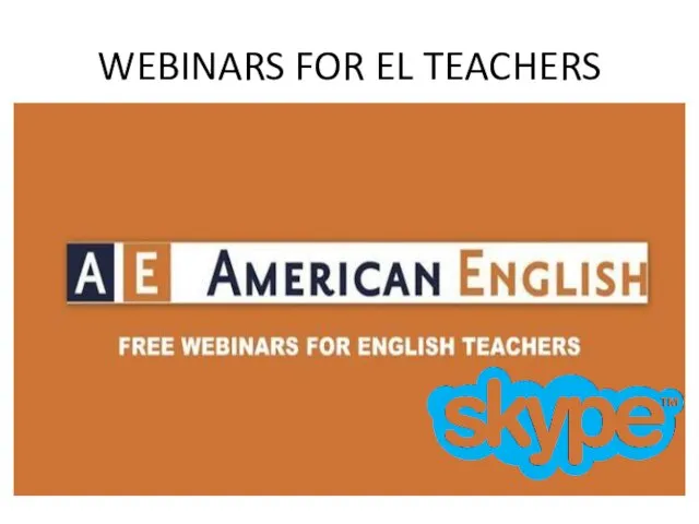 WEBINARS FOR EL TEACHERS