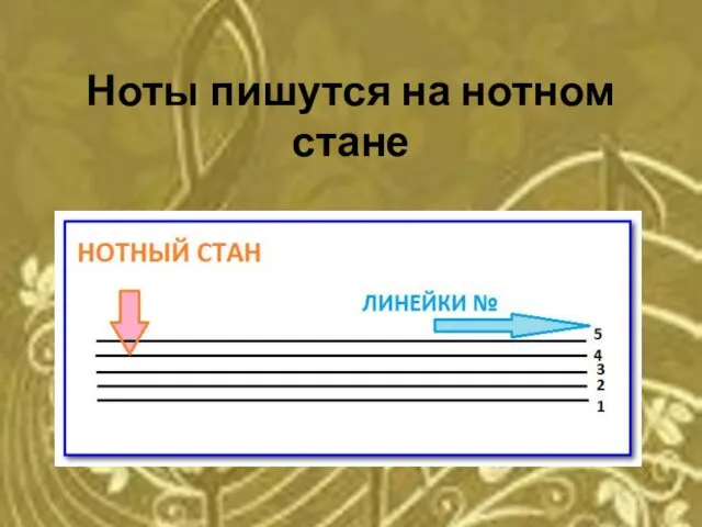 Ноты пишутся на нотном стане