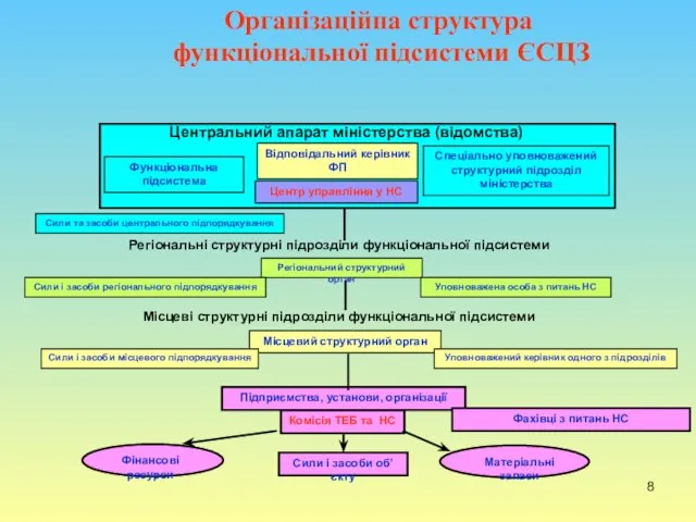 Організаційна структура функціональної підсистеми ЄСЦЗ