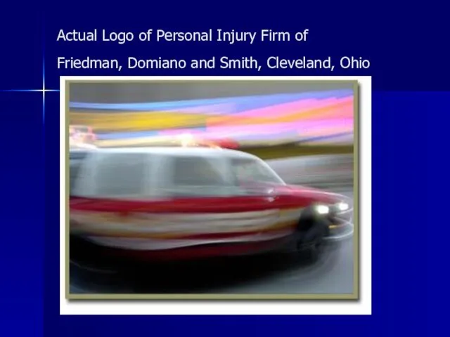 Actual Logo of Personal Injury Firm of Friedman, Domiano and Smith, Cleveland, Ohio