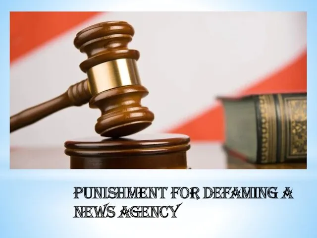 Punishment for defaming a news agency