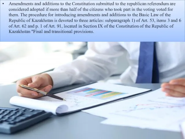 Amendments and additions to the Constitution submitted to the republican referendum are considered