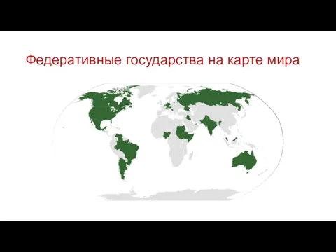 Федеративные государства на карте мира