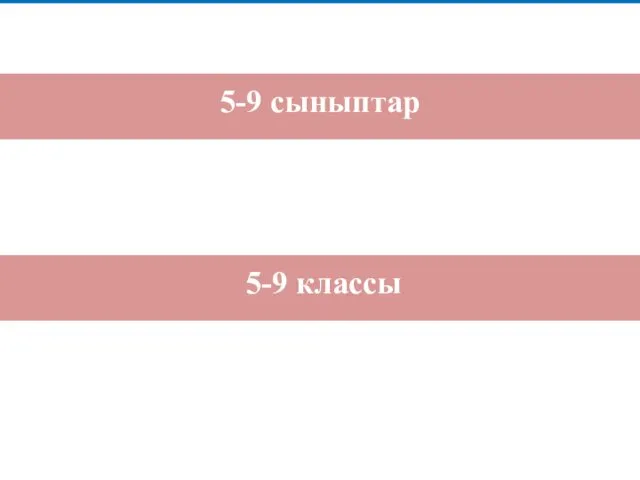 5-9 классы 5-9 сыныптар