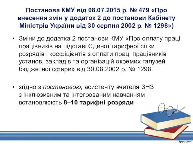 Постанова КМУ від 08.07.2015 р. № 479 «Про внесення змін