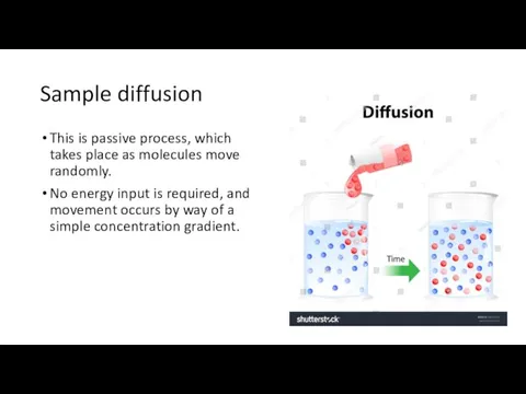 Sample diffusion This is passive process, which takes place as