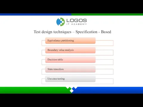 Test design techniques – Specification - Based