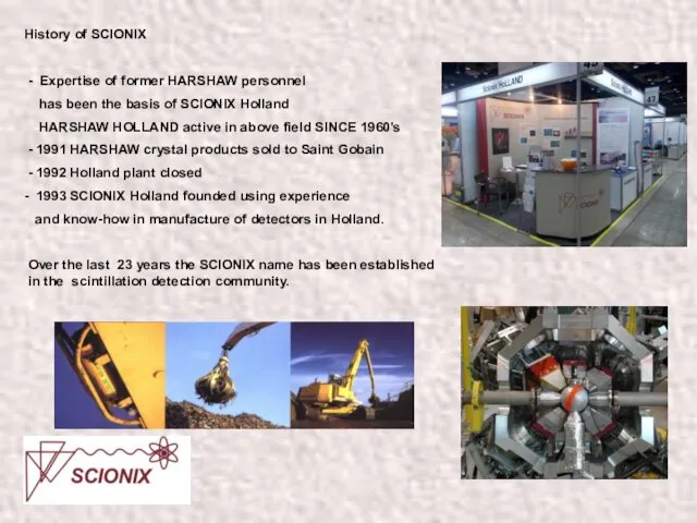 History of SCIONIX - Expertise of former HARSHAW personnel has