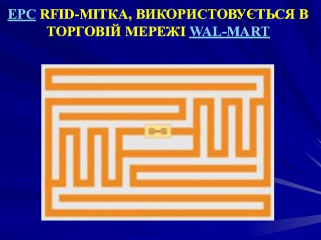 EPC RFID-МІТКА, ВИКОРИСТОВУЄТЬСЯ В ТОРГОВІЙ МЕРЕЖІ WAL-MART