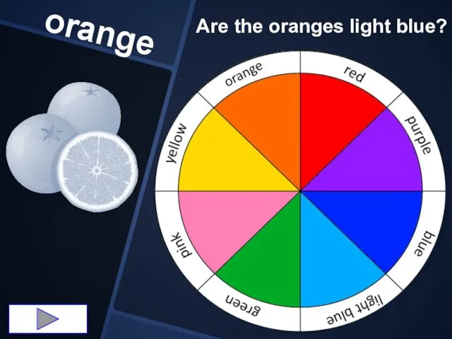 orange Are the oranges light blue?