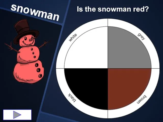 snowman Is the snowman red?