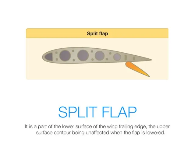 SPLIT FLAP It is a part of the lower surface