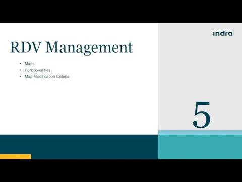 5 RDV Management Maps Functionalities Map Modification Criteria