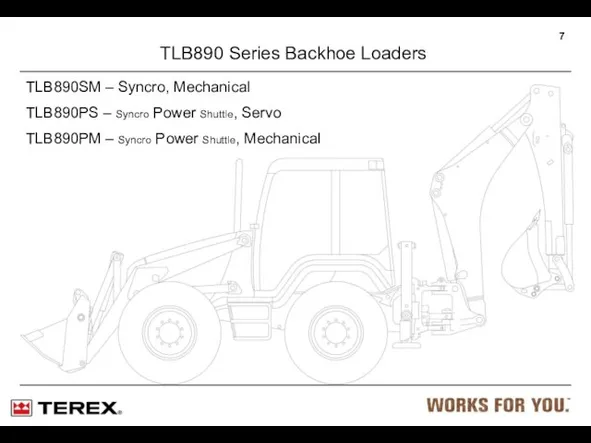 TLB890 Series Backhoe Loaders TLB890SM – Syncro, Mechanical TLB890PS – Syncro Power Shuttle,