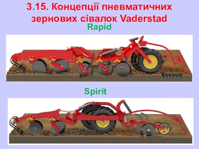 3.15. Концепції пневматичних зернових сівалок Vaderstad Rapid Spirit