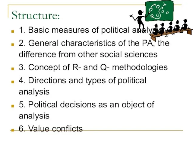 Structure: 1. Basic measures of political analysis. 2. General characteristics of the PA,
