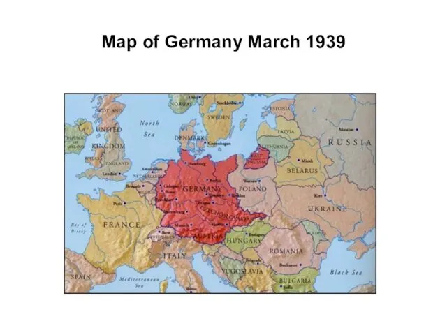 Map of Germany March 1939