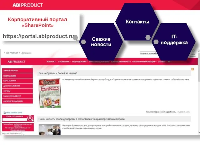 IT-поддержка https://portal.abiproduct.ru IT-поддержка Корпоративный портал «SharePoint»