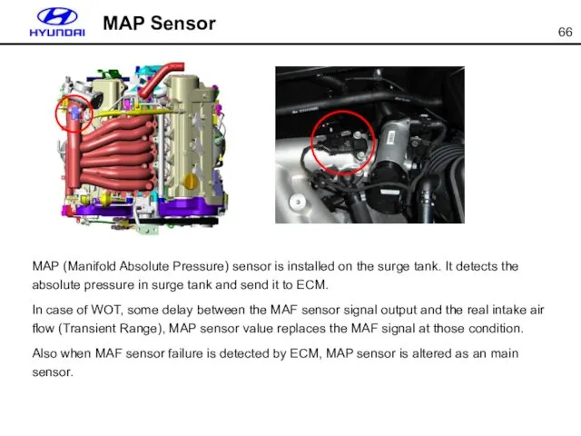 MAP Sensor MAP (Manifold Absolute Pressure) sensor is installed on