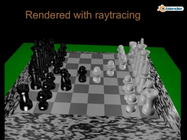 Rendered with raytracing