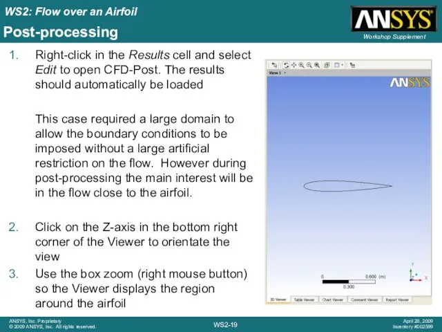 Post-processing Right-click in the Results cell and select Edit to