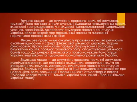 Трудове право — це сукупність правових норм, які регулюють трудові