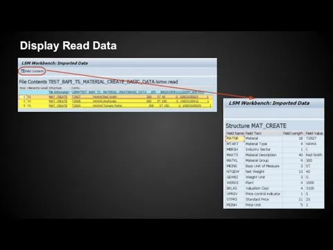 Display Read Data