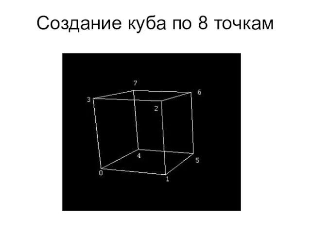 Создание куба по 8 точкам