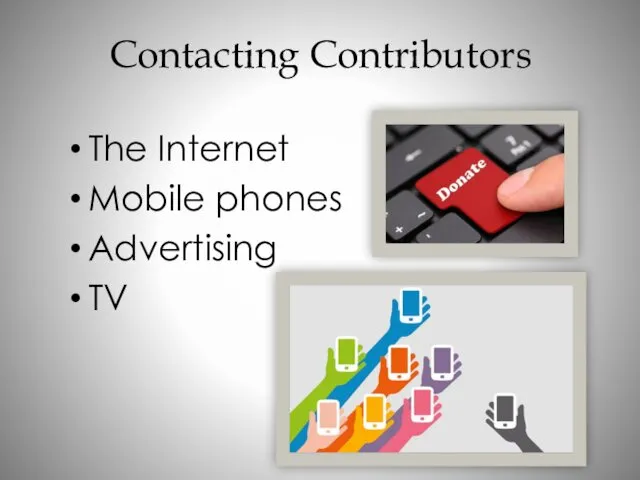 Contacting Contributors The Internet Mobile phones Advertising TV