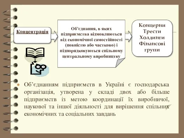 Об’єднанням підприємств в Україні є господарська організація, утворена у складі