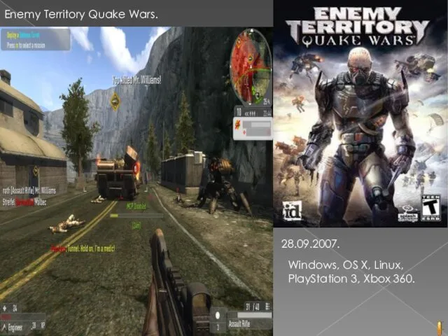 Enemy Territory Quake Wars. 28.09.2007. Windows, OS X, Linux, PlayStation 3, Xbox 360.