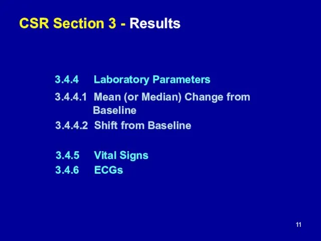 CSR Section 3 - Results 3.4.4 Laboratory Parameters 3.4.4.1 Mean