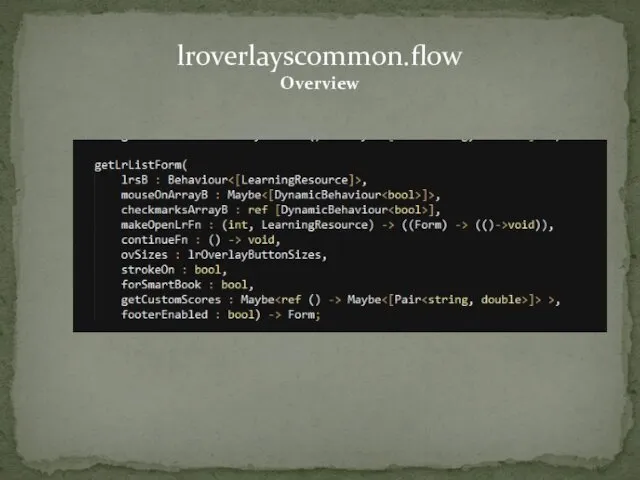 lroverlayscommon.flow Overview