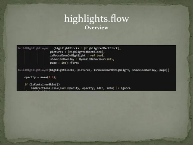 highlights.flow Overview