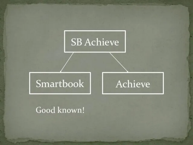 Smartbook Achieve SB Achieve Good known!