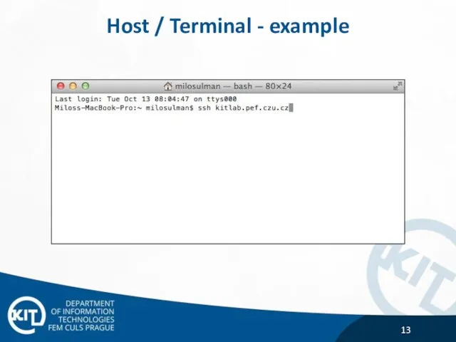 Host / Terminal - example