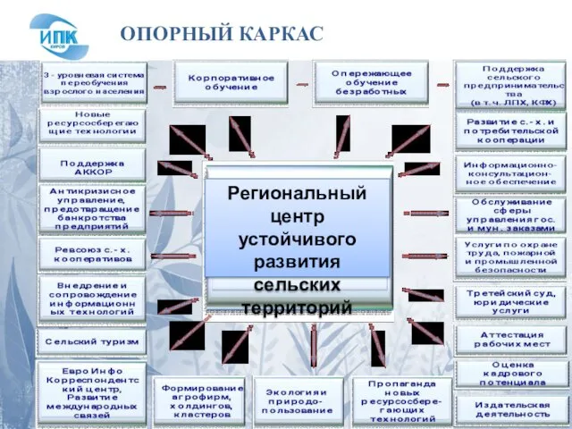 ОПОРНЫЙ КАРКАС Региональный центр устойчивого развития сельских территорий