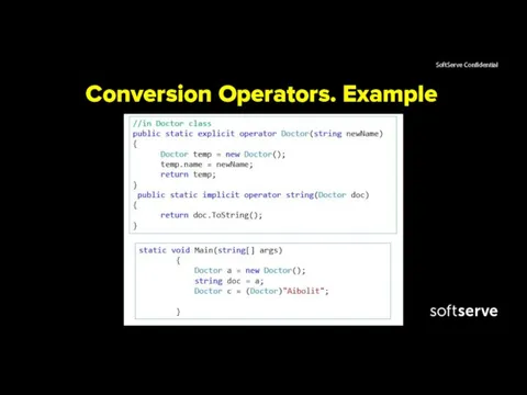 Conversion Operators. Example