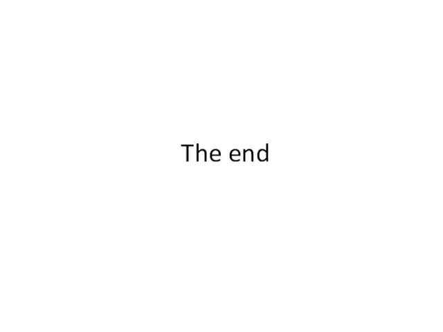 The end