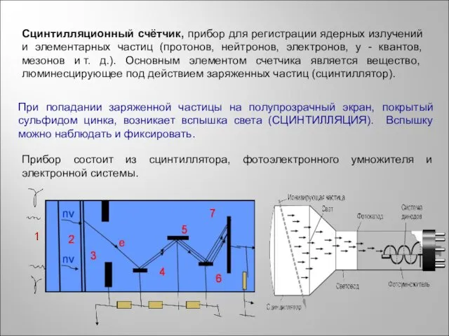 Сцинтилляционный счётчик, прибор для регистрации ядерных излучений и элементарных частиц