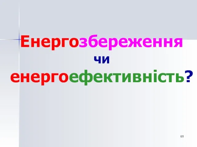 Енергозбереження чи енергоефективність?