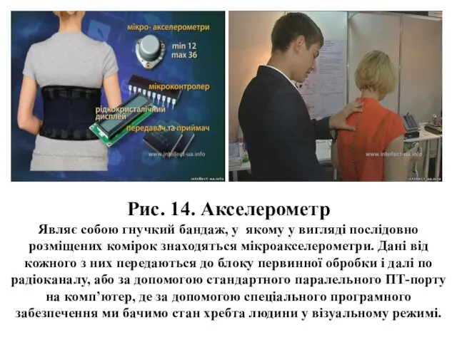 Рис. 14. Акселерометр Являє собою гнучкий бандаж, у якому у