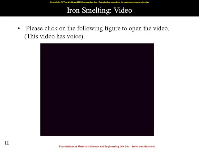 Iron Smelting: Video Please click on the following figure to