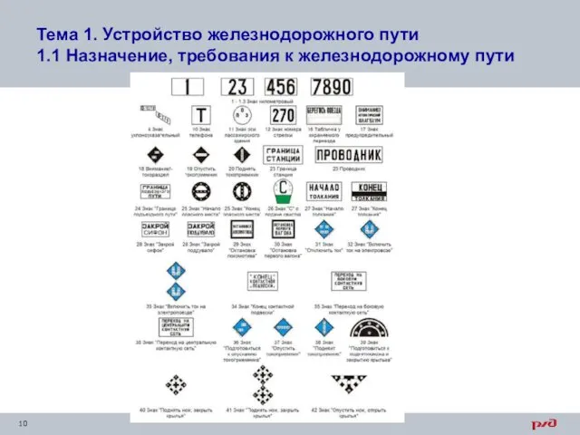 Тема 1. Устройство железнодорожного пути 1.1 Назначение, требования к железнодорожному пути