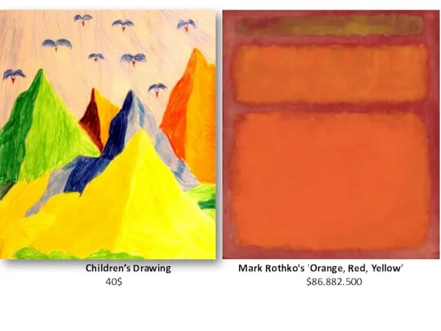Children’s Drawing 40$ Mark Rothko's 'Orange, Red, Yellow‘ $86.882.500