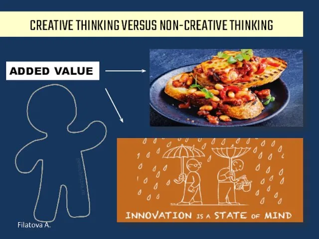 CREATIVE THINKING VERSUS NON-CREATIVE THINKING ADDED VALUE